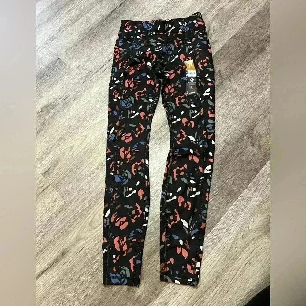 AVIA Women's Print Active Leggings with Pockets Floral Cut Print